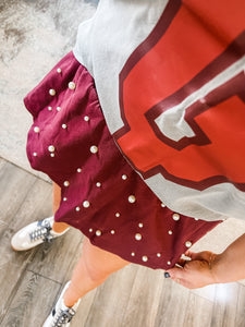 Piper Pearl Skort - Maroon