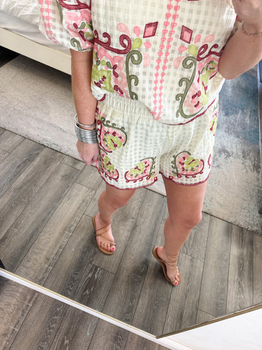 Lula Embroidered Shorts