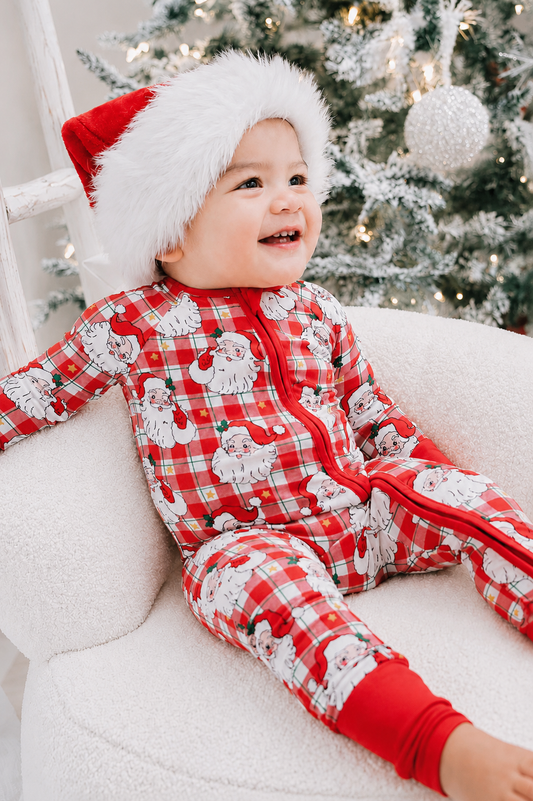 Cozy Claus Zipper Romper