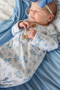 Load image into Gallery viewer, Newborn Baby Knot Gown & Hat Set | Tied In Blooms
