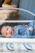 Load image into Gallery viewer, Solid Dusty Blue Bamboo Baby Knot Gown & Hat
