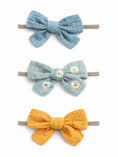 Load image into Gallery viewer, 3-Pack Nylon Bows, Daisy
