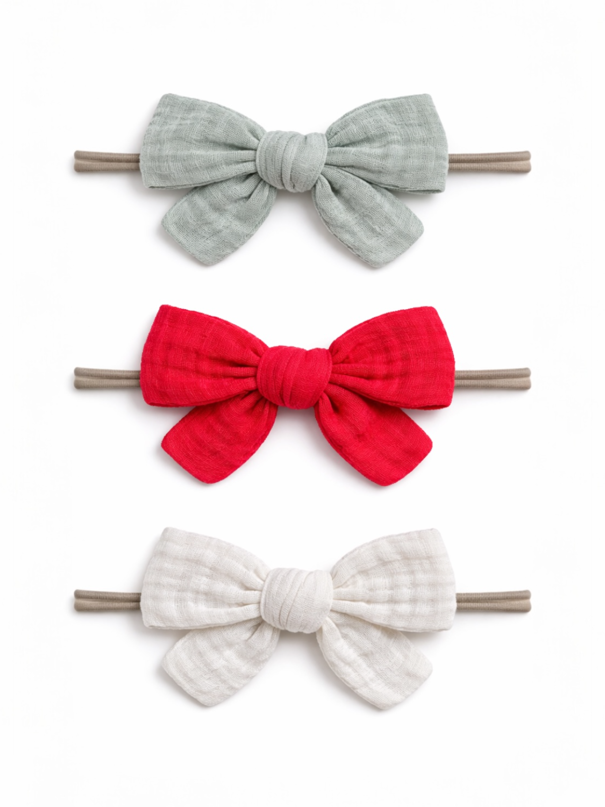 3-Pack Nylon Bows, Lucia