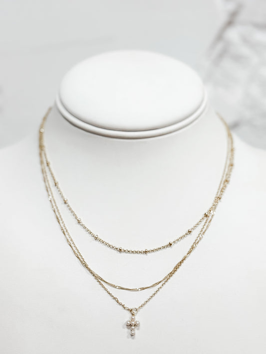 Tiny Treasure Triple Layer Necklace