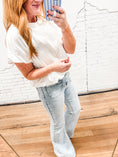 Load image into Gallery viewer, Milo Bubble Hem Top - White
