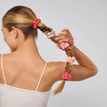 Load image into Gallery viewer, Ruched Satin Scrunchies 5pc Set - Assorted Cherry Blossom
