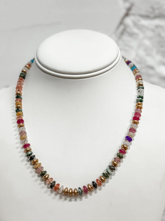 Golden Pebble Necklace