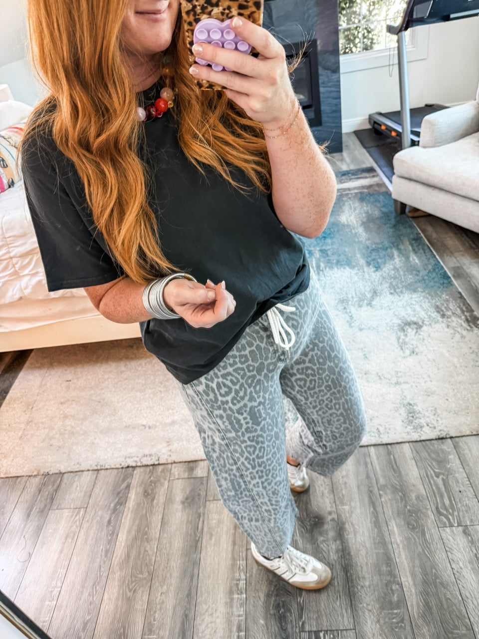 Ivy Leopard Barrel Jeans