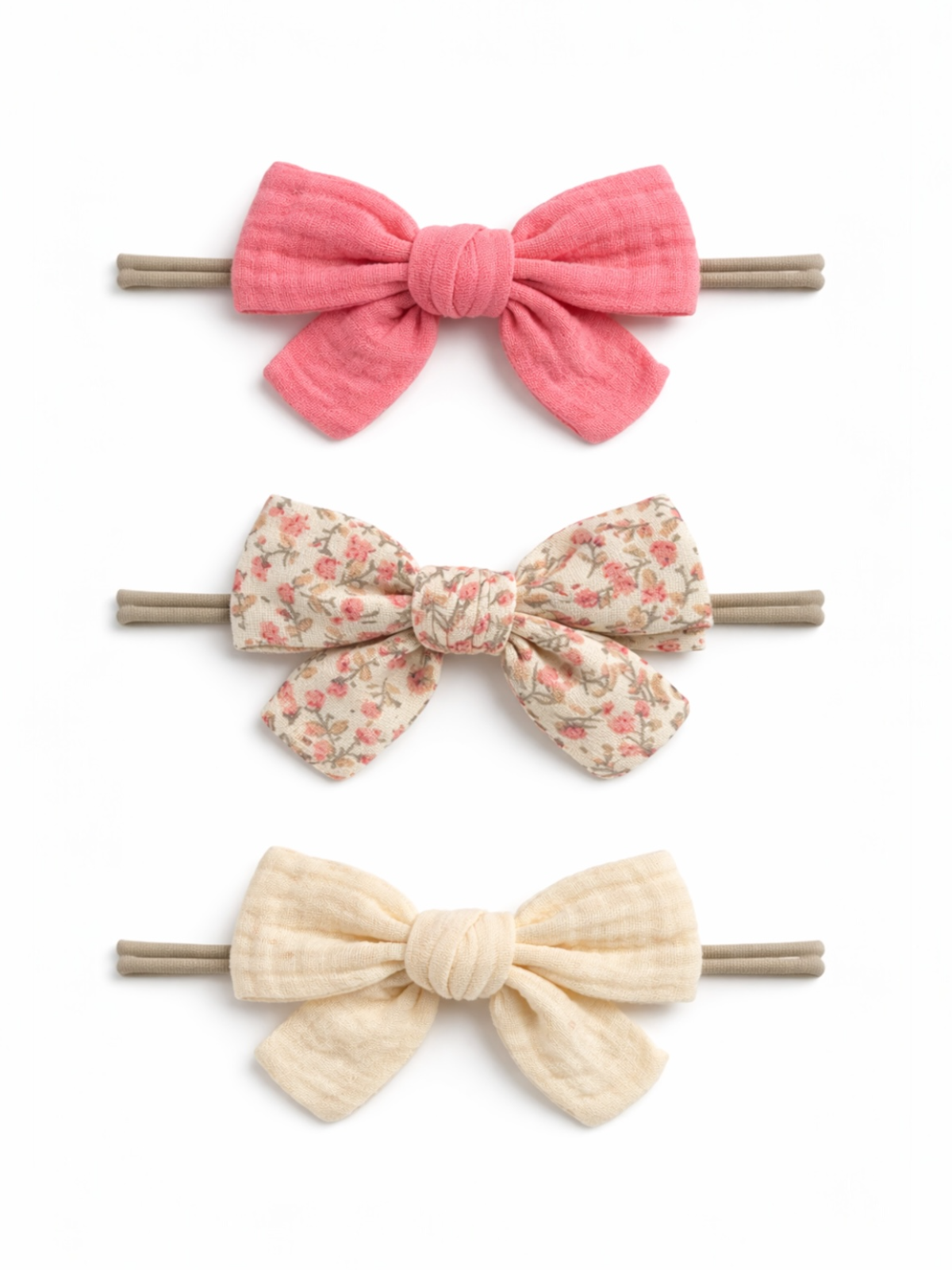 3-Pack Nylon Bows, Aurora