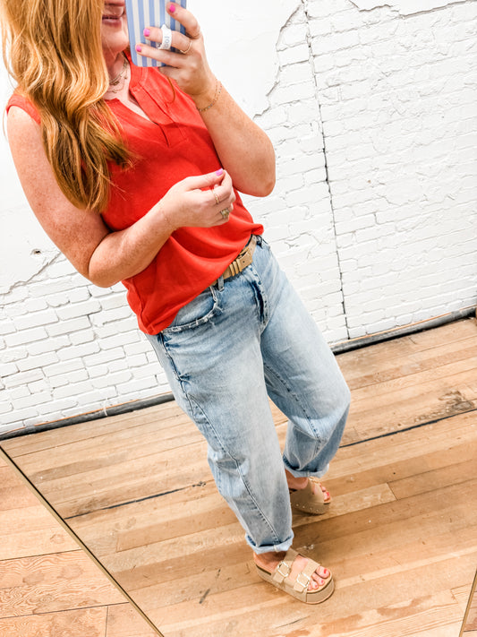 Natalie Barrel Jeans