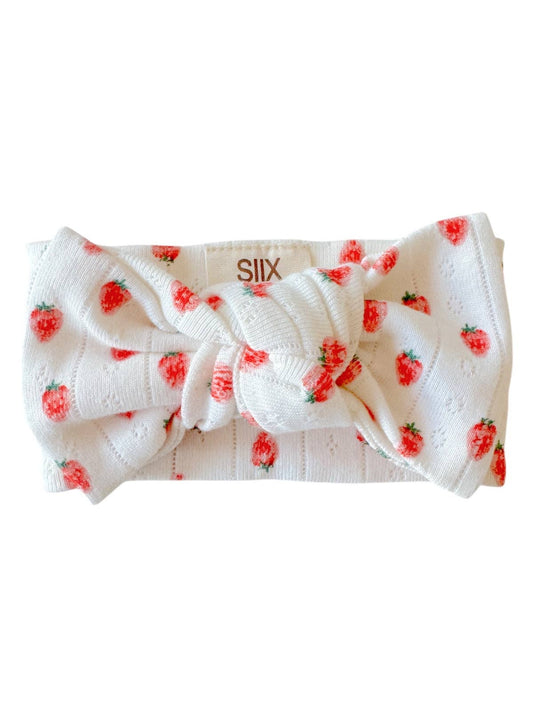 Strawberry Pointelle Bow