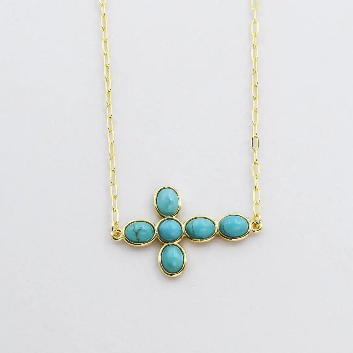 Turquoise Cross Necklace