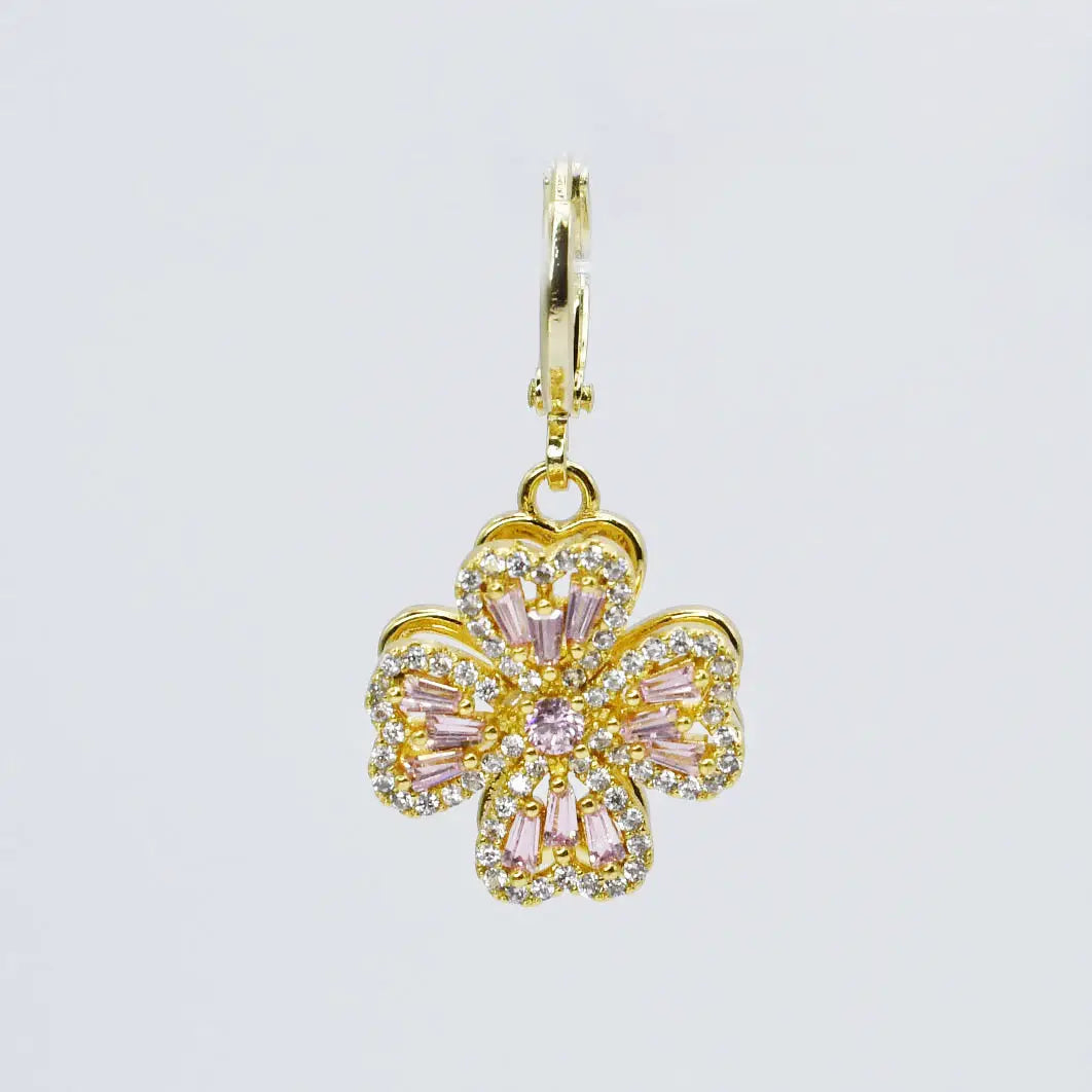 Pink Clover Charm