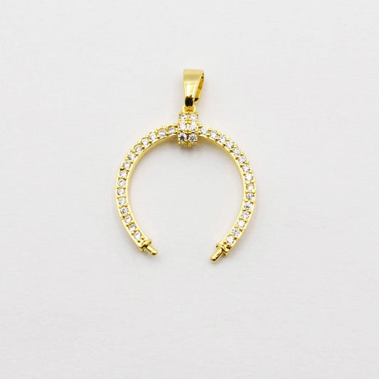 Diamond Horseshoe Charm