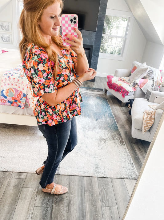 Janie’s Floral Peplum