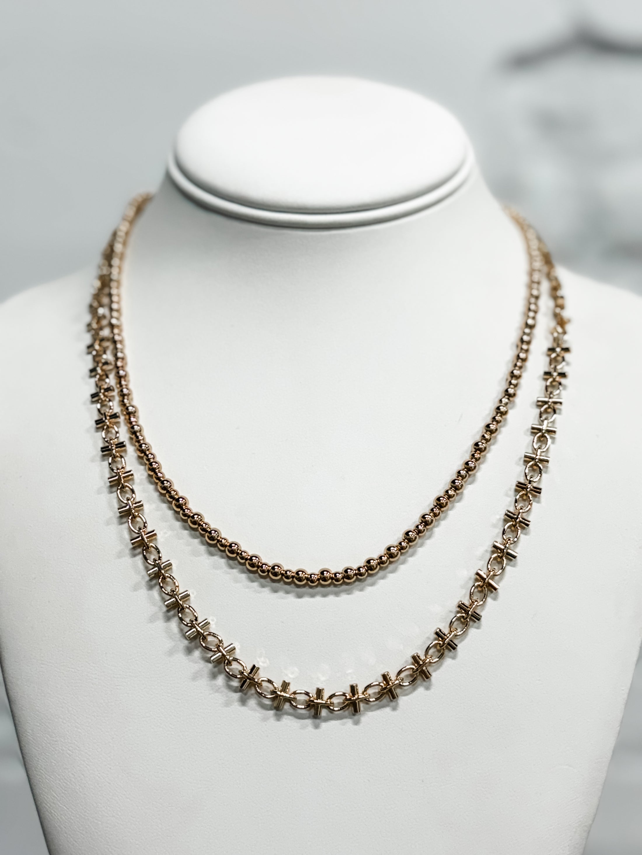 Aur Double Chain Necklace