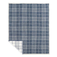 Load image into Gallery viewer, Quinn Plaid Cozy Knit Throw - Blue
