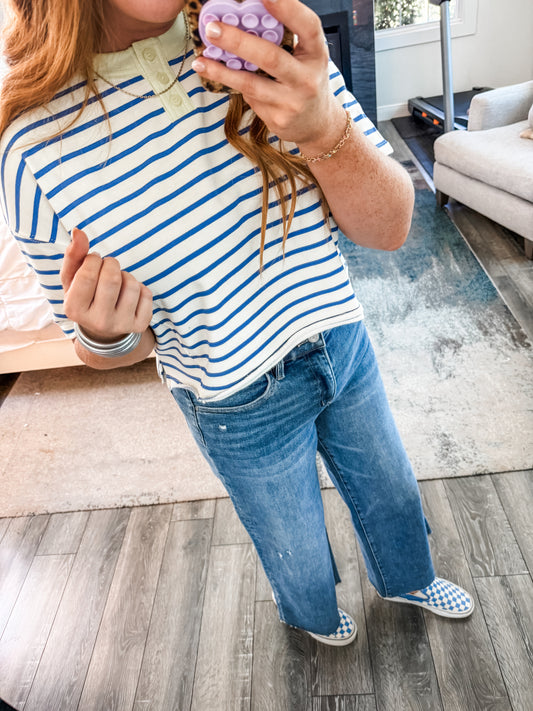 Kayla Striped Tee - Ivory