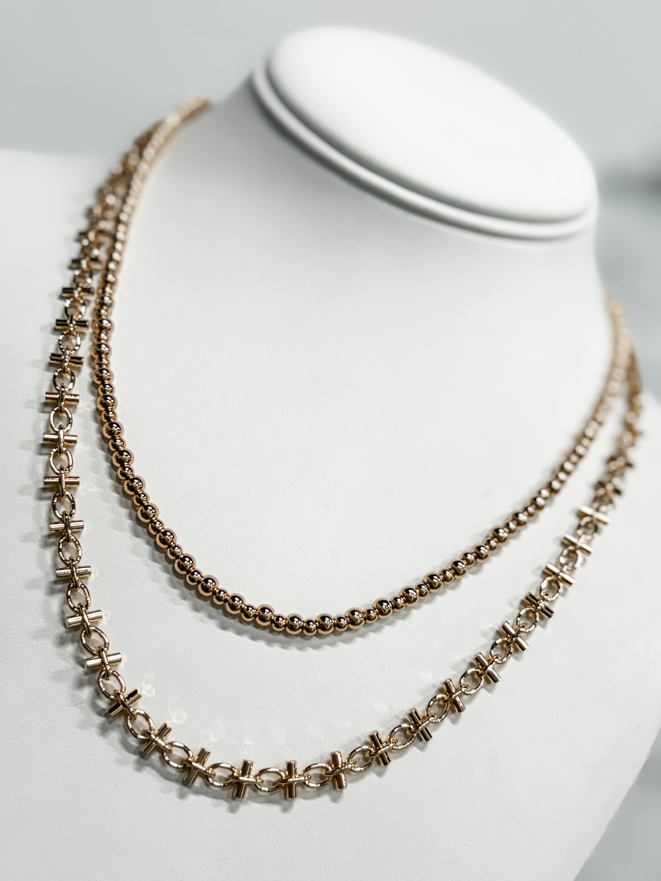 Aur Double Chain Necklace