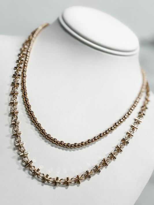 Aur Double Chain Necklace