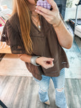 Load image into Gallery viewer, Laramie Flutter Top - Brown
