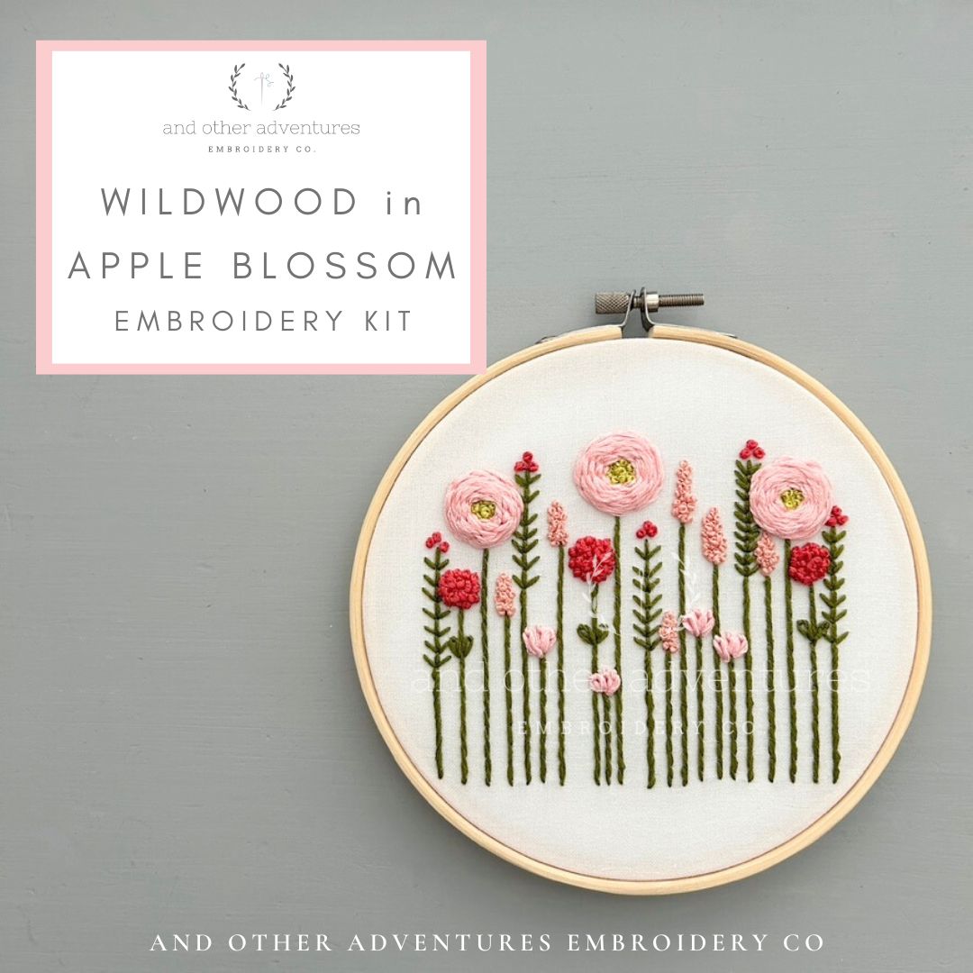 Hand Embroidery Kit - Wildwood in Apple Blossom