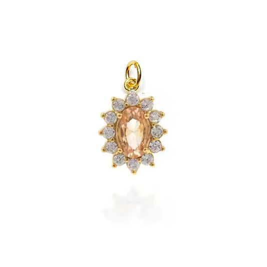 Oval Peach Charm