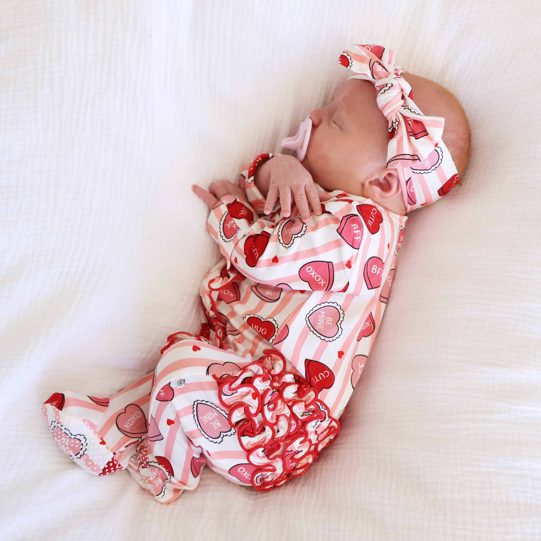 Sweet Like Candy Ruffle Zipper Footie