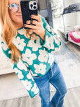 Load image into Gallery viewer, Serena Floral Sweater - Pine
