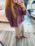 Load image into Gallery viewer, Savannah Button Top - Dark Cherry
