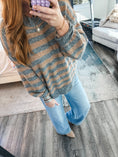 Load image into Gallery viewer, Heather Striped Sweater - Oatmeal
