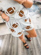 Load image into Gallery viewer, Terry + Sequin Football Shorts
