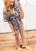 Load image into Gallery viewer, Midnight Garden Smocked Blouse
