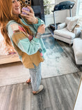 Load image into Gallery viewer, Nellie Checkered Colorblock Hoodie
