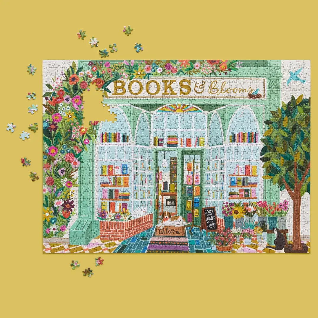 Books and Blooms 1000 Piece Puzzle