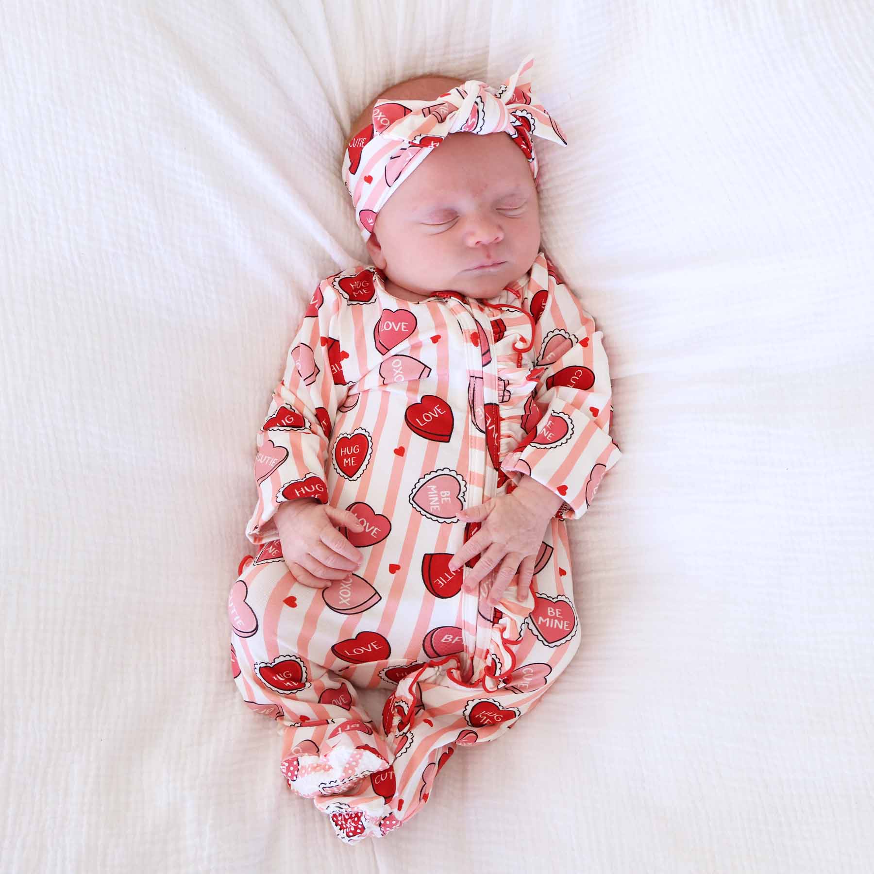 Sweet Like Candy Ruffle Zipper Footie