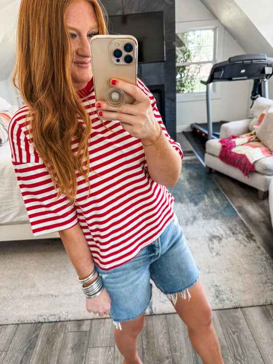 Nat Striped Tied Top