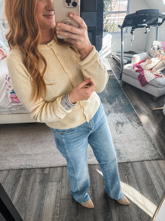 Z Supply Medina Ribbed Cardigan - Custard