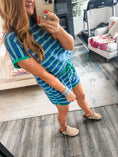 Load image into Gallery viewer, Baily Striped Set - Blue/Green
