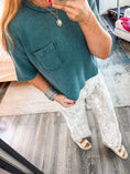 Load image into Gallery viewer, Essential Waffle Pocket Tee - Teal
