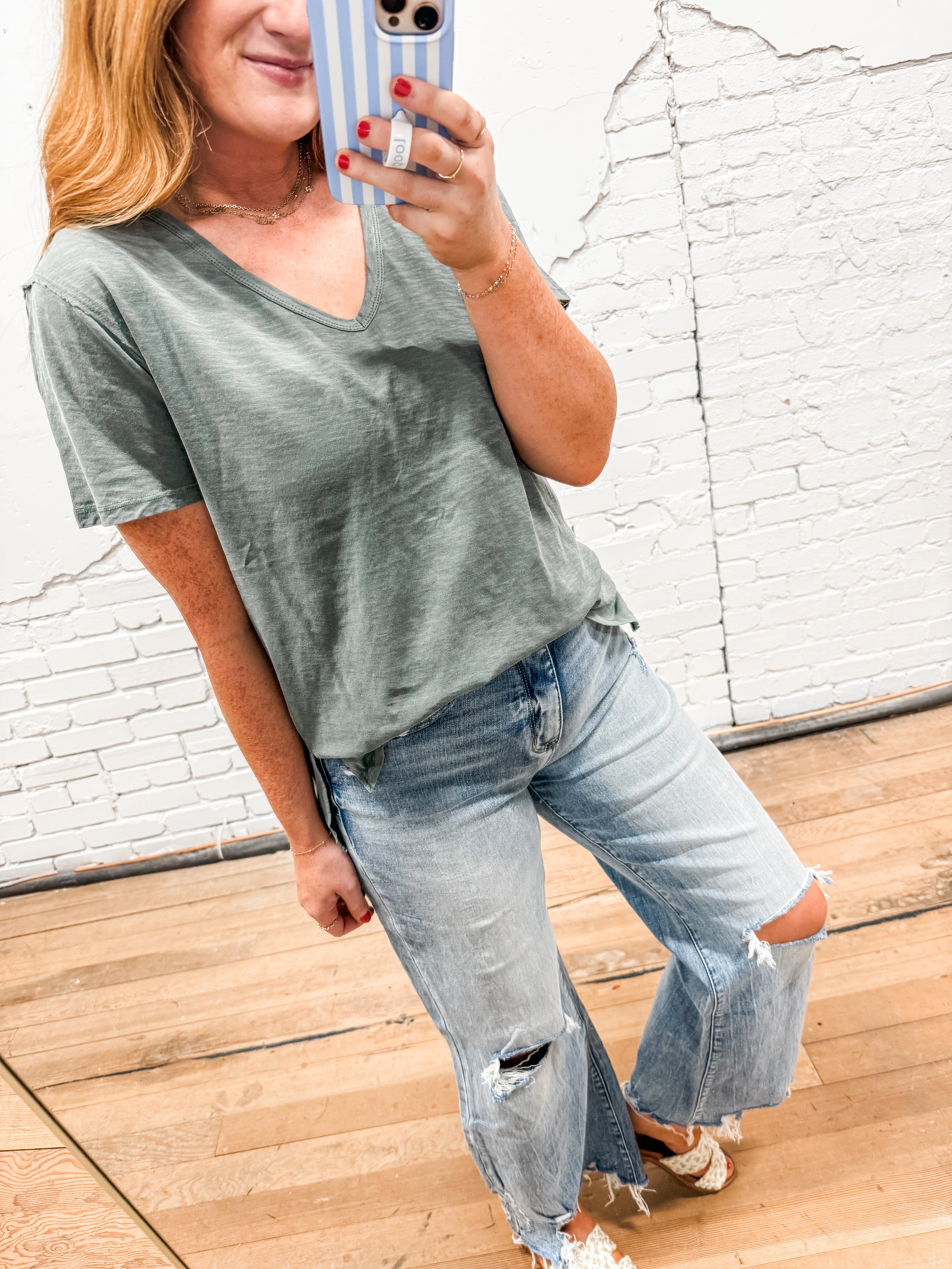 Z Supply Lively Relaxed V-Neck Tee