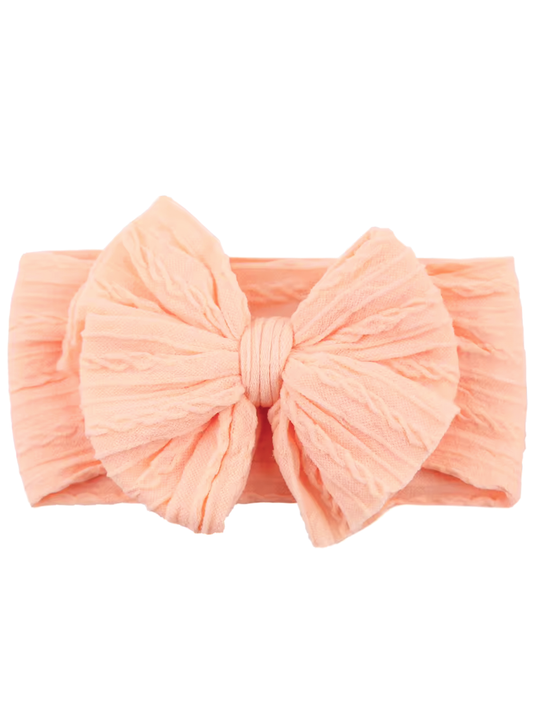 Luxe Stretch Bow - Cantaloupe