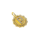 Load image into Gallery viewer, Vintage Coin Initial Charm
