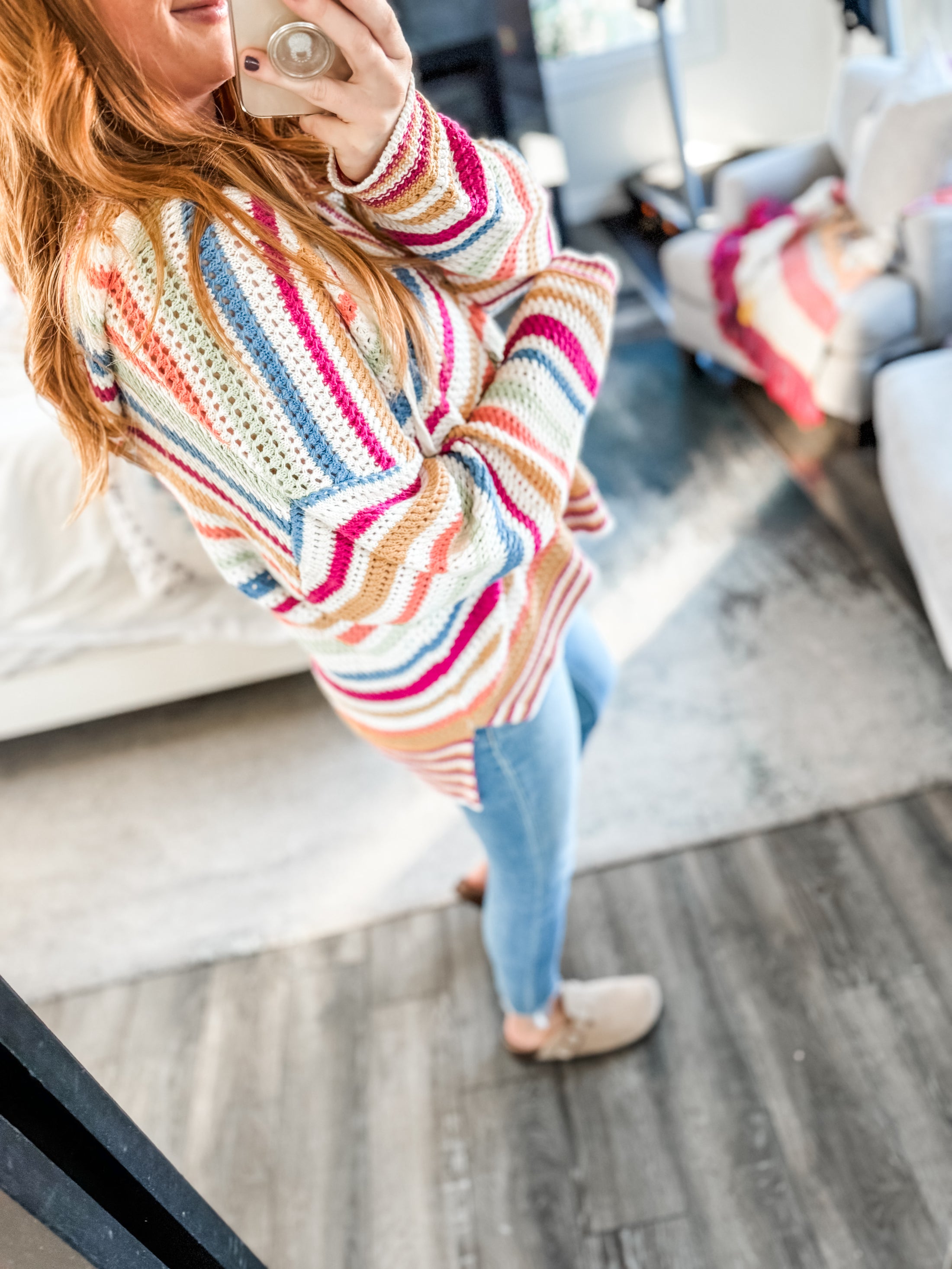 Jess Multicolor Knit Hoodie