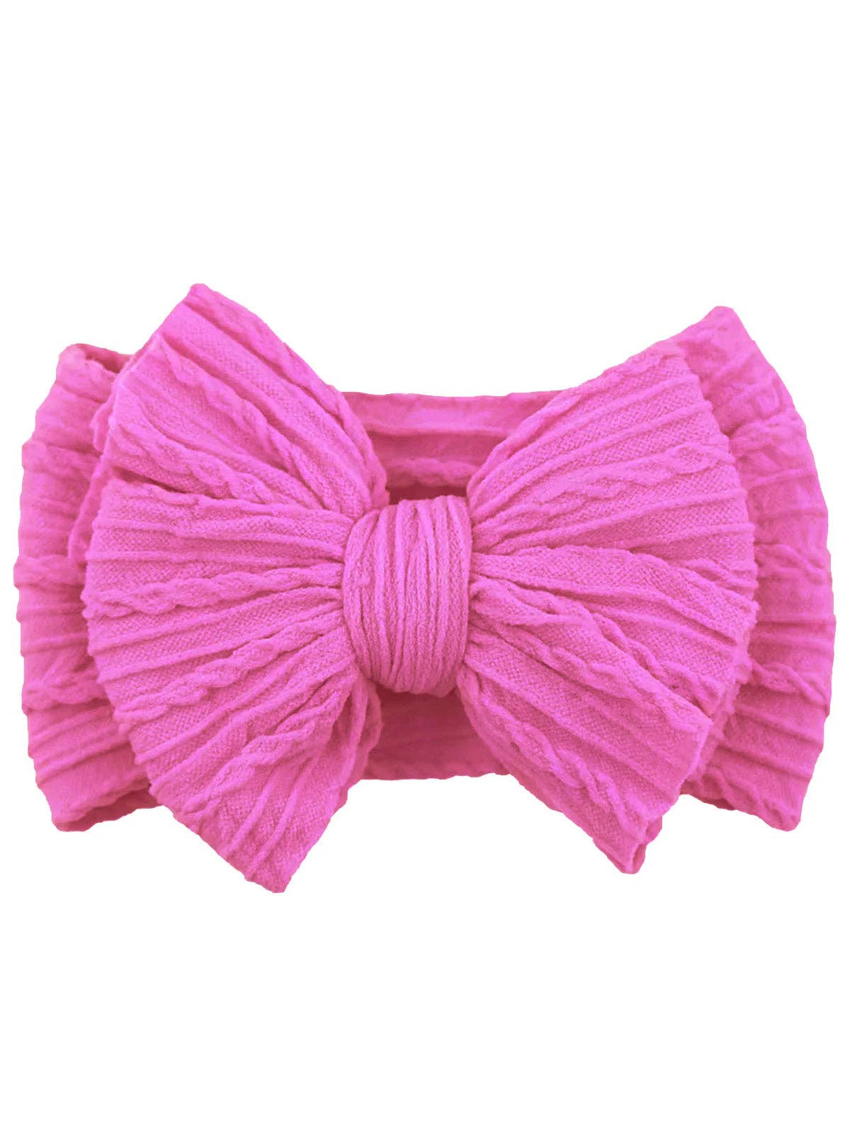 Luxe Stretch Bow - Fuchsia
