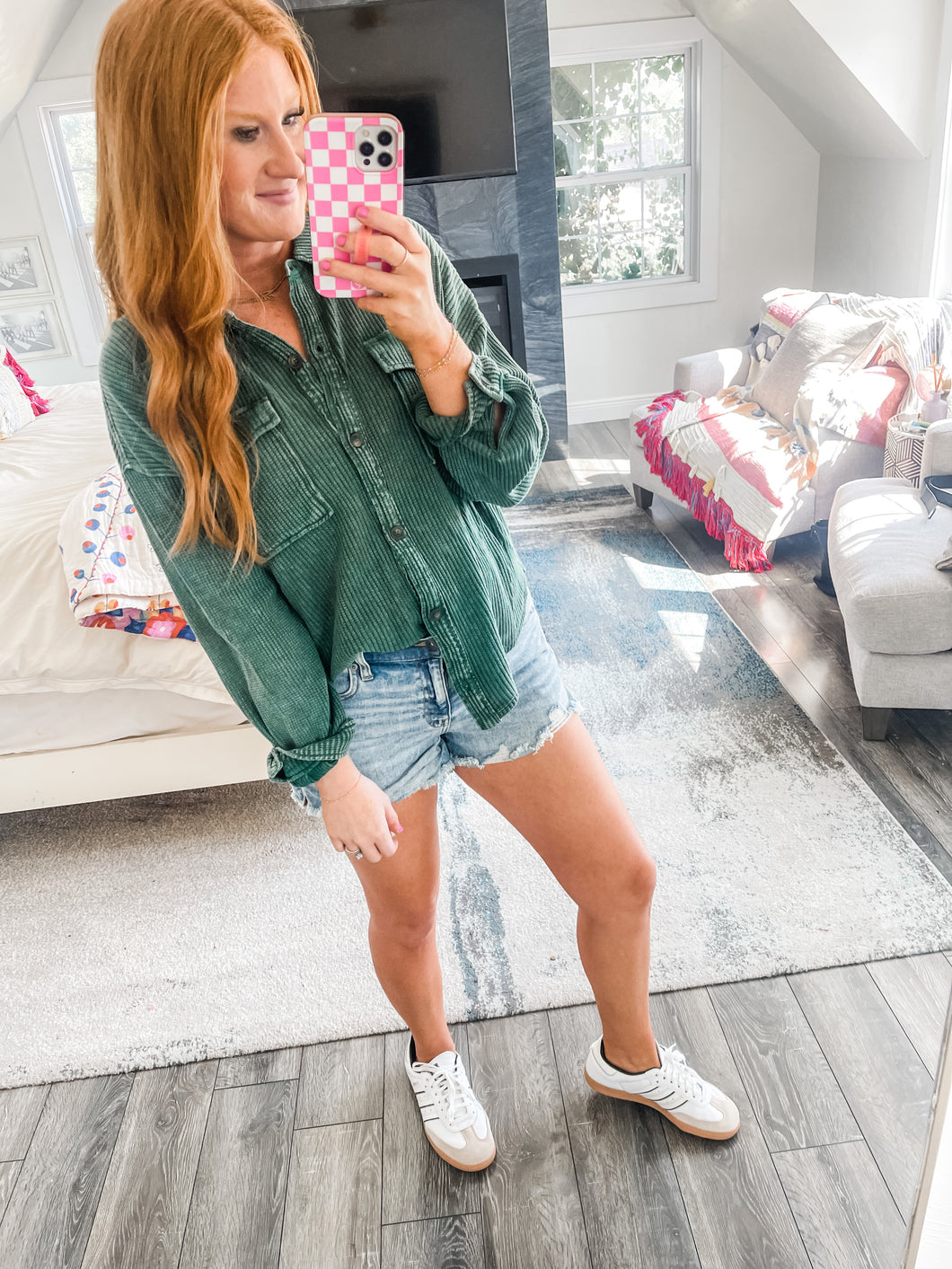 Kylie Button Up - Green