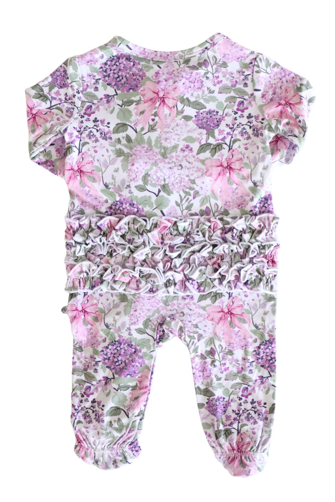 Ruffle Zipper Footie | Lavender Lullaby