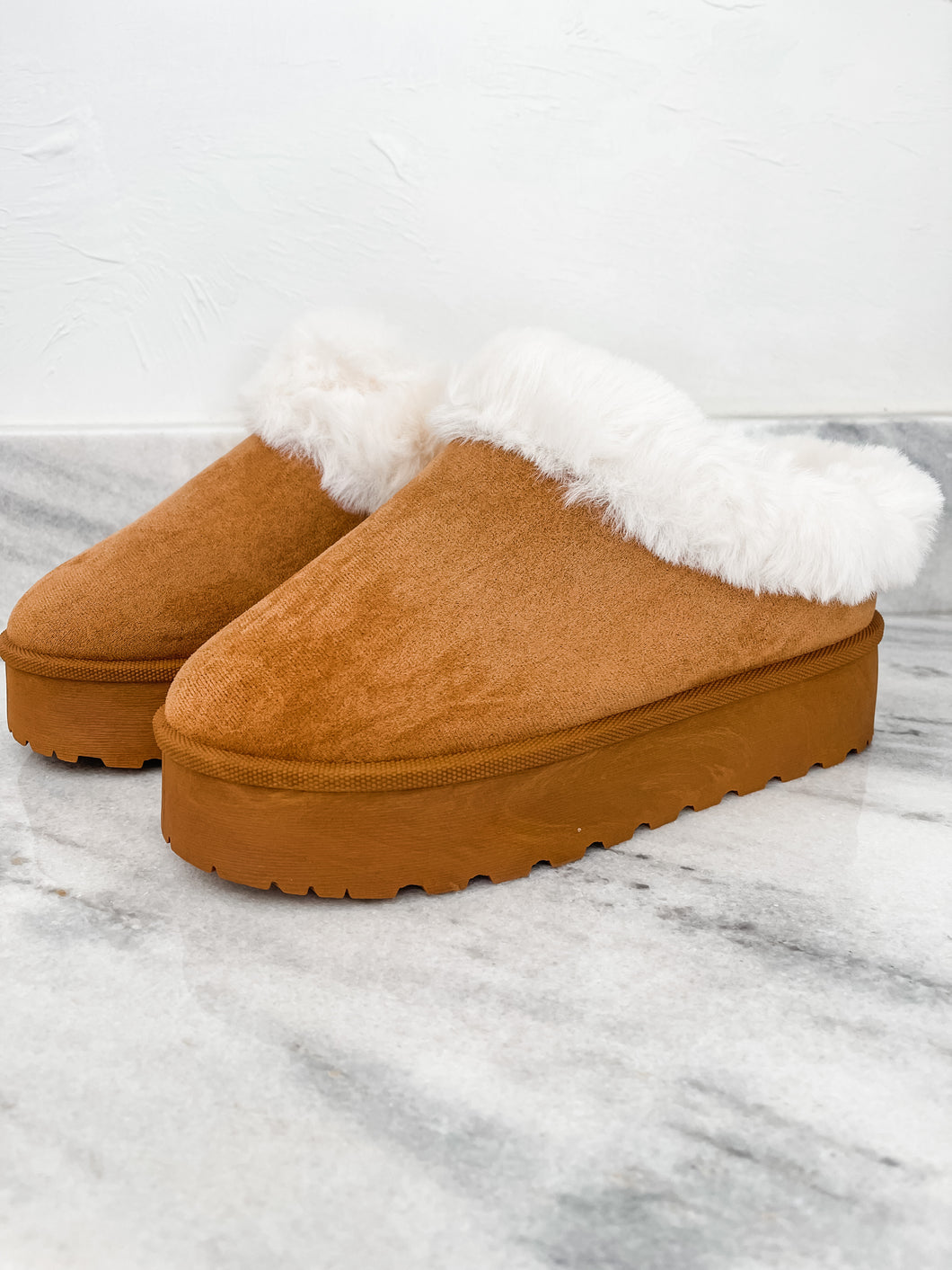 Fur Lined Platform Slides