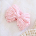 Load image into Gallery viewer, Large Ruffle Knit Bow | Barely Pink
