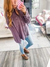 Load image into Gallery viewer, Kylie Button Up - Plum
